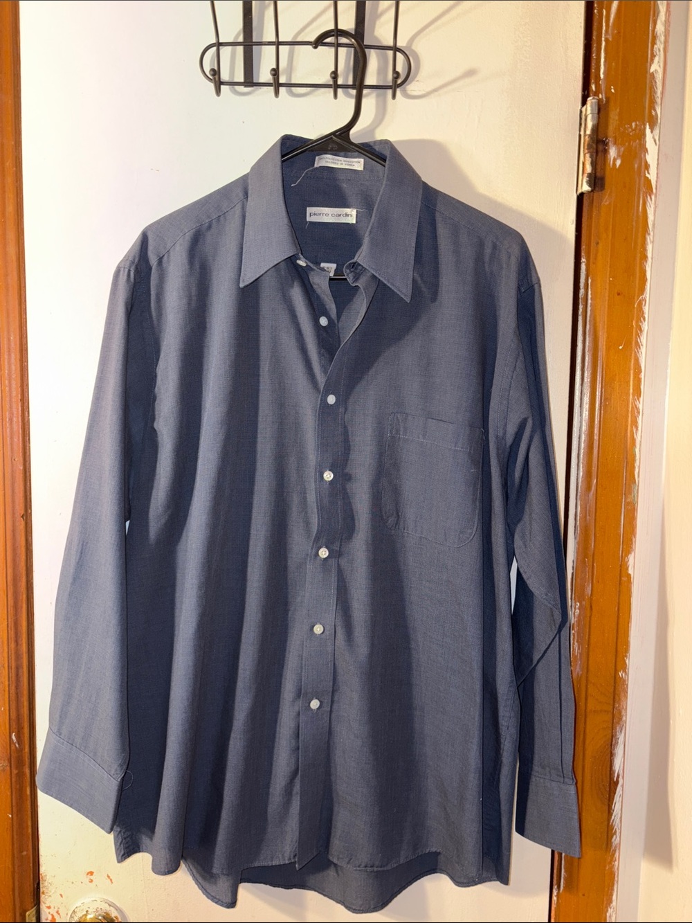 Pierre Cardin Long-Sleeve Dress Shirt - Navy